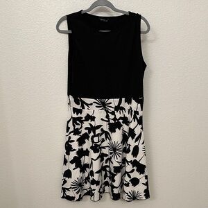 SHEIN Black and White Midi Dress